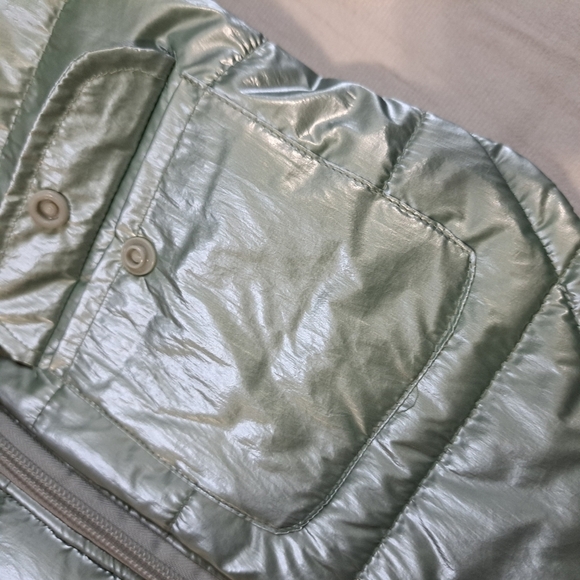 MEDIUM Martha Stewart Mint Green Dog Harness Puffer Jacket Quilted Fleece Lined - Picture 7 of 8